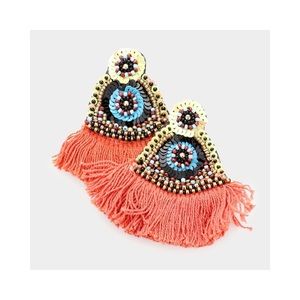 Beaded tassel earrings Boutique